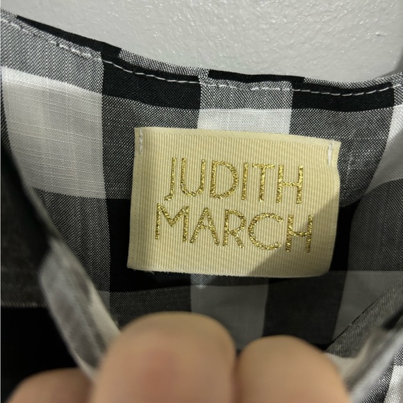 Plaid black and white babydoll style dress cottage look - Picture 4 of 4